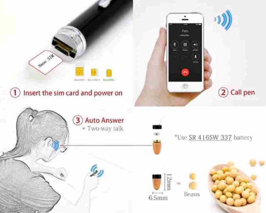 Safetynet GSM Pen gsm box with earpiece mini wireless earpiece