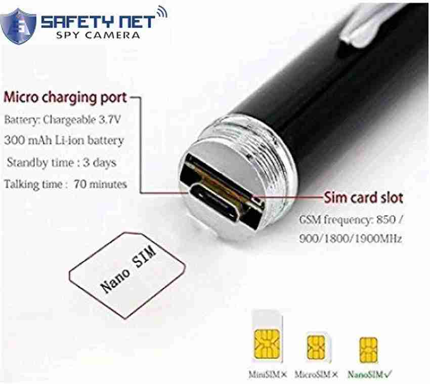 Safetynet Spy GSM Pen with Two Way Communication Wireless Nano