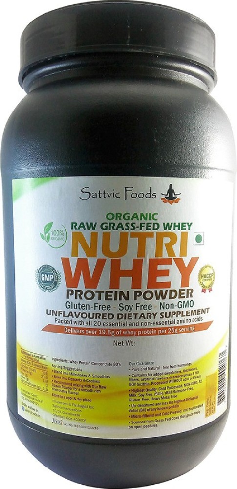 Sattvic Foods Unflavoured Whey Protein Natural Unadulterated (1 kg