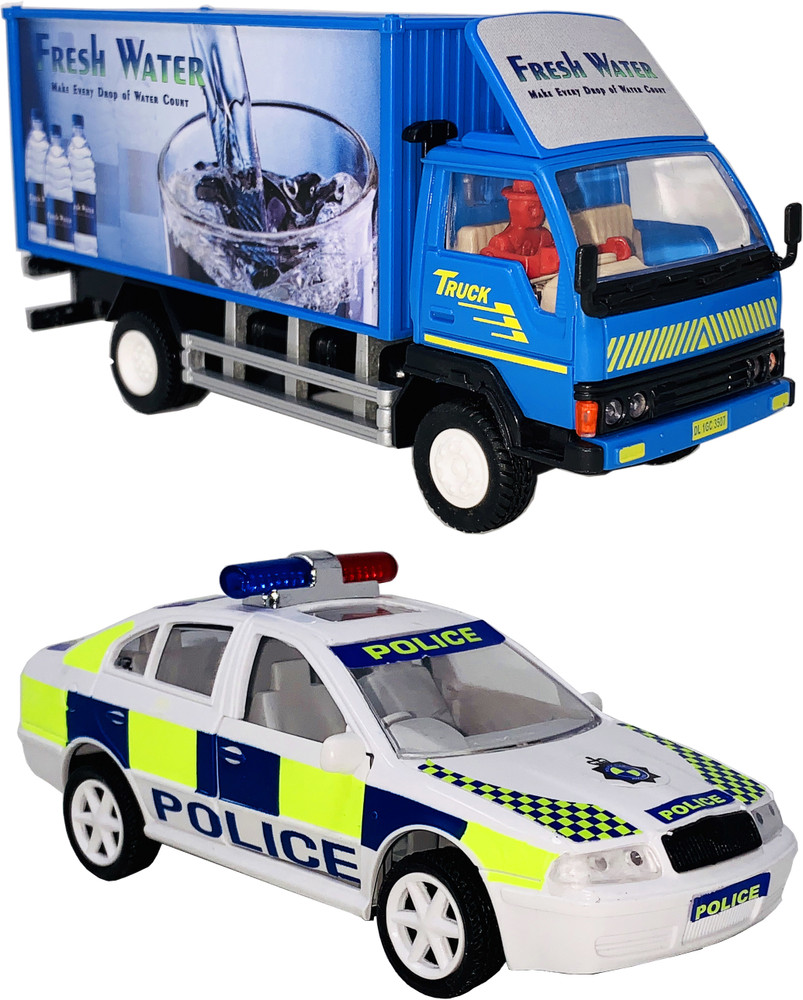 Miniature Mart Pack of 2 Small Size U K Police Interceptor Car