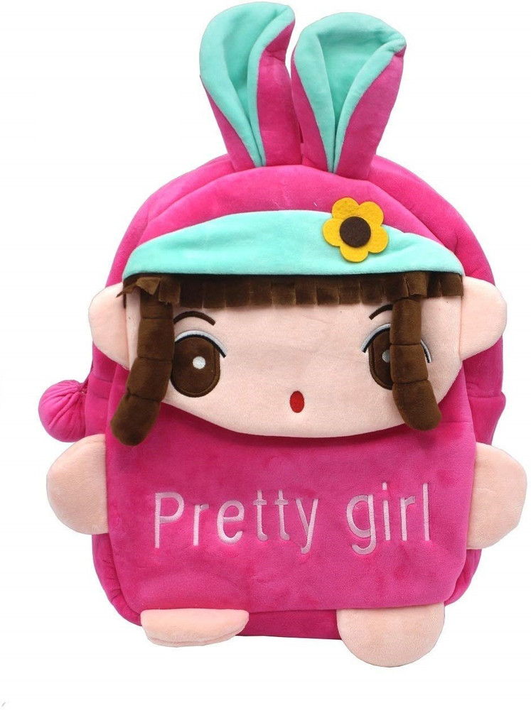 Flipkart FunBlast Cute Pretty Girl Soft Bag Backpack for Kids for 2 3 Years School Bag School Bag