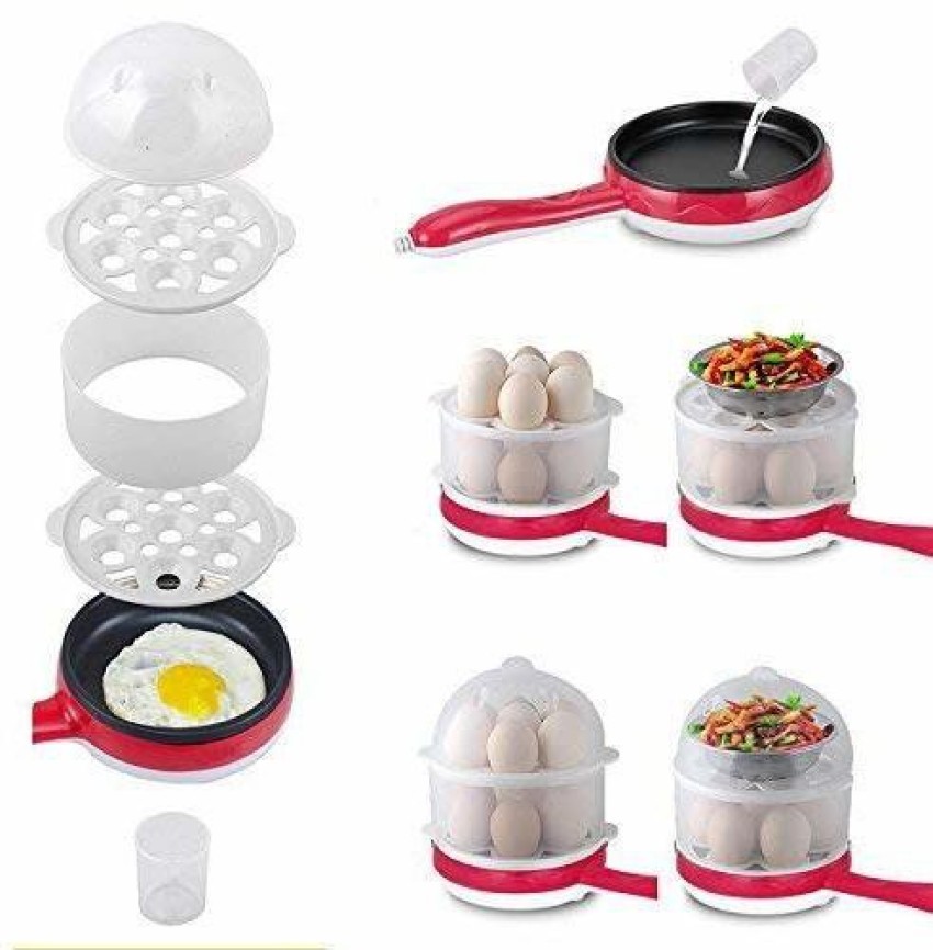 GNEY Electric Double Layer Egg Boiler Cooker & Steamer