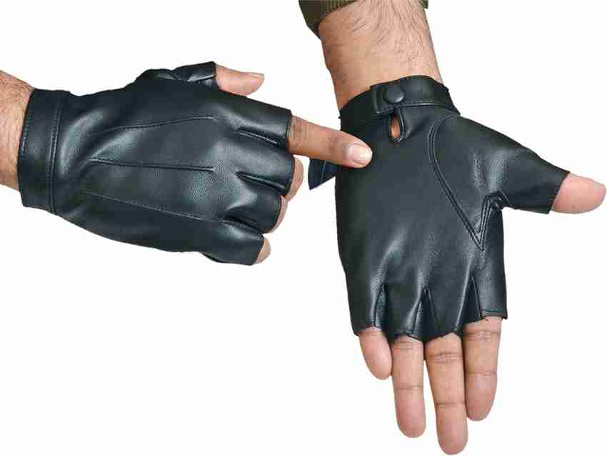 TUHI Half Finger Leather Sport And Fashion Gloves Golf Gloves