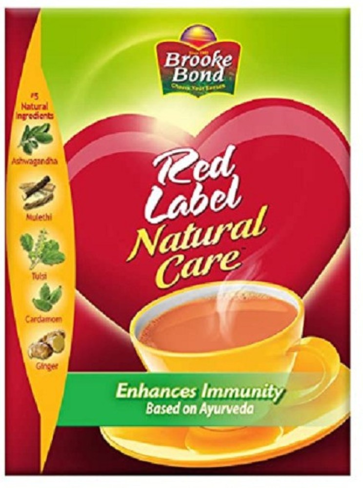 Red Label Natural Care Tea, Chai Made With 5 Ayurvedic Herbs, 1 Kg