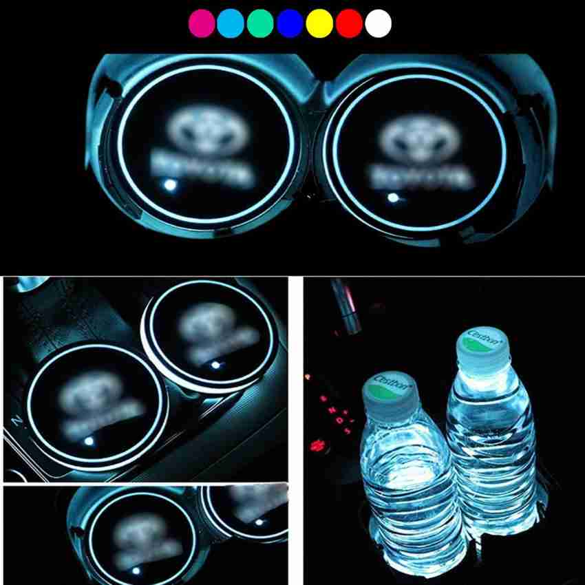 OnWheel LED Coaster Logo Cup Holder 7 Colors Changing Atmosphere Lamp Car  Fancy Lights Price in India - Buy OnWheel LED Coaster Logo Cup Holder 7  Colors Changing Atmosphere Lamp Car Fancy