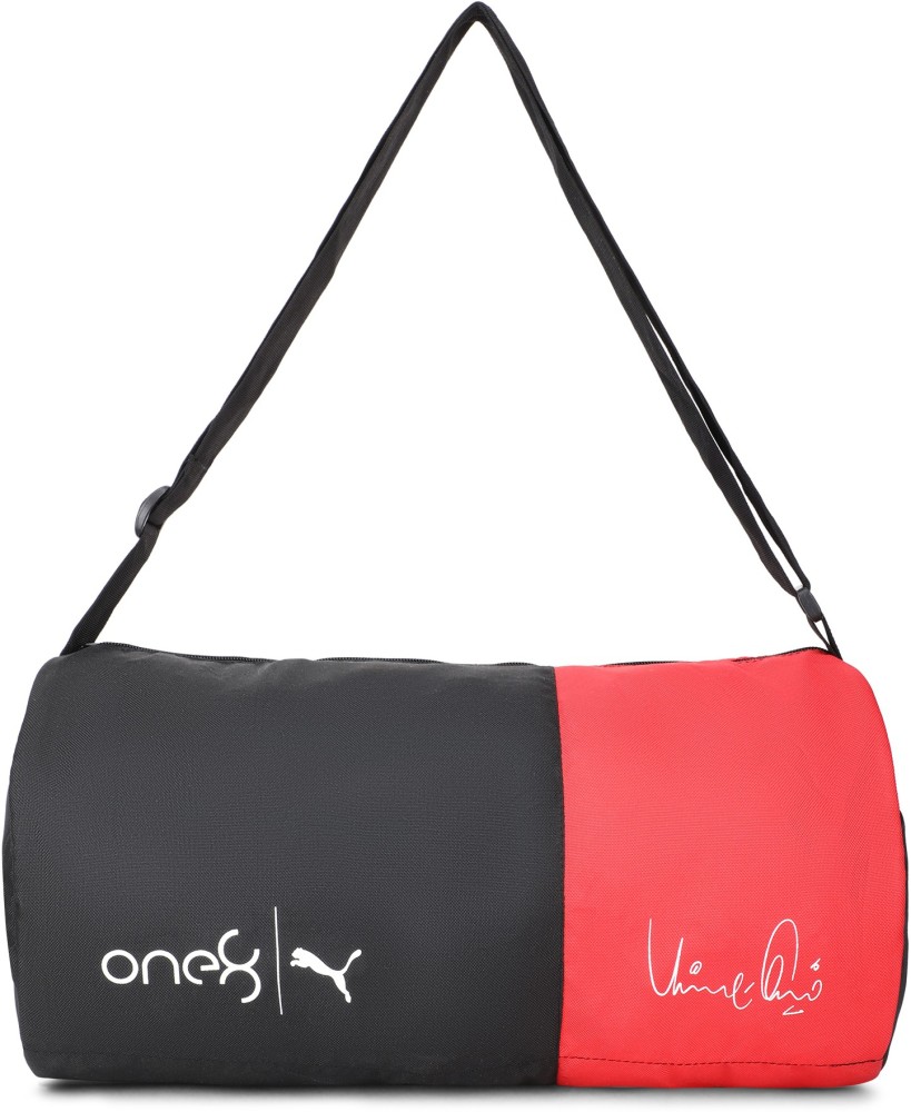 PUMA one8 Gym Bag Duffel Without Wheels Black Red Price in India