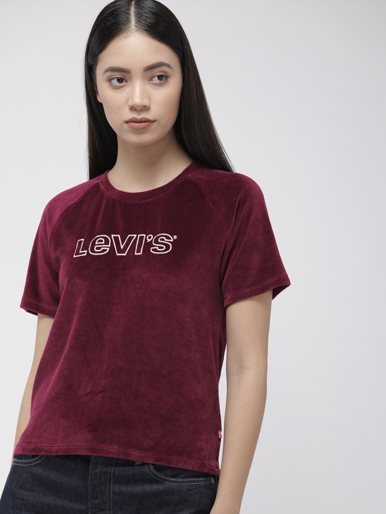 levi's maroon t shirt