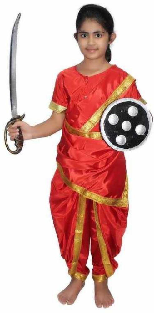 KAKU FANCY DRESSES National Hero Freedom Fighter Rani Laxmi Bai Costume Red 2 3 Years For Girls Kids Costume Wear Price in India Buy KAKU FANCY DRESSES National Hero Freedom Fighter Rani