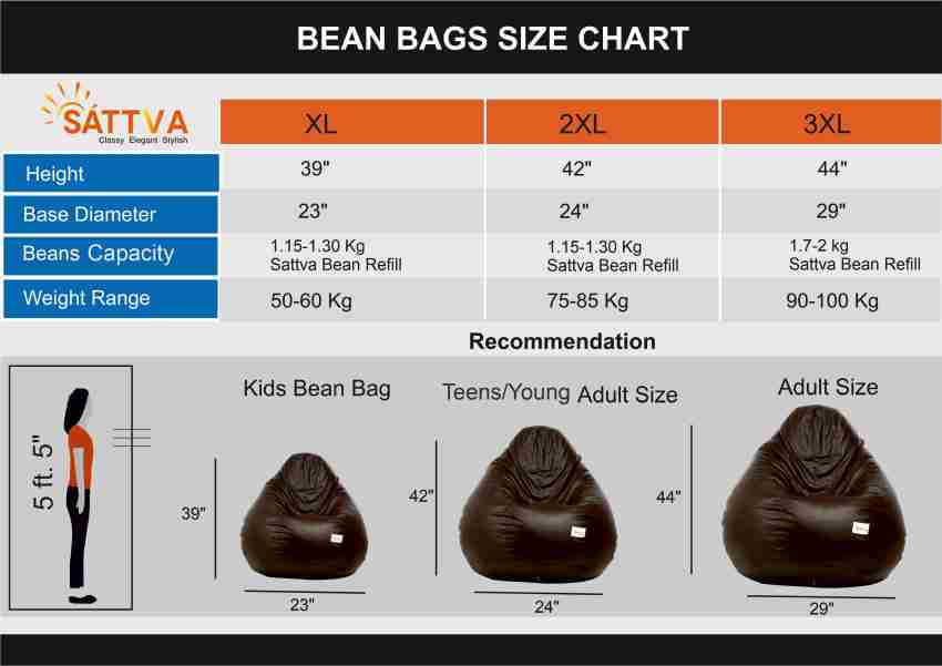 Sattva bean bag xxl sale