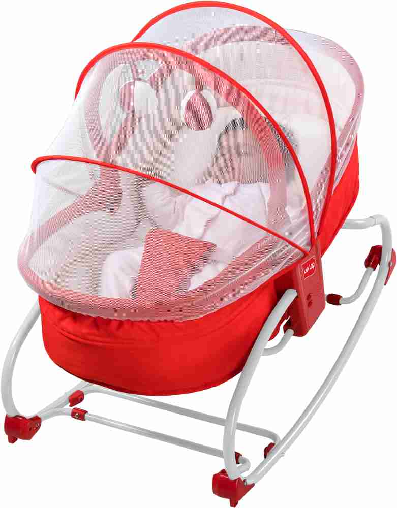 LuvLap 3 in 1 Baby Rocker Napper Chair with Musical Vibrations with Mosquito net Rocker