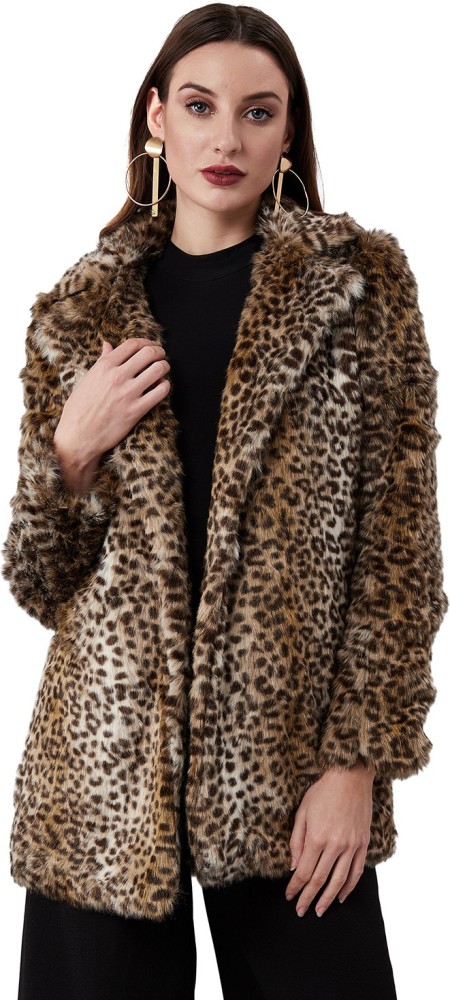 ATHENA Faux Fur Animal Print Coat - Buy ATHENA Faux Fur Animal