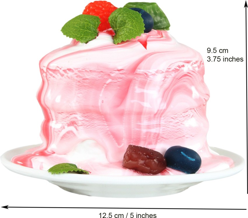 TUHI Artificial Fake Cake In White Plate Kitchen Decoration,Table