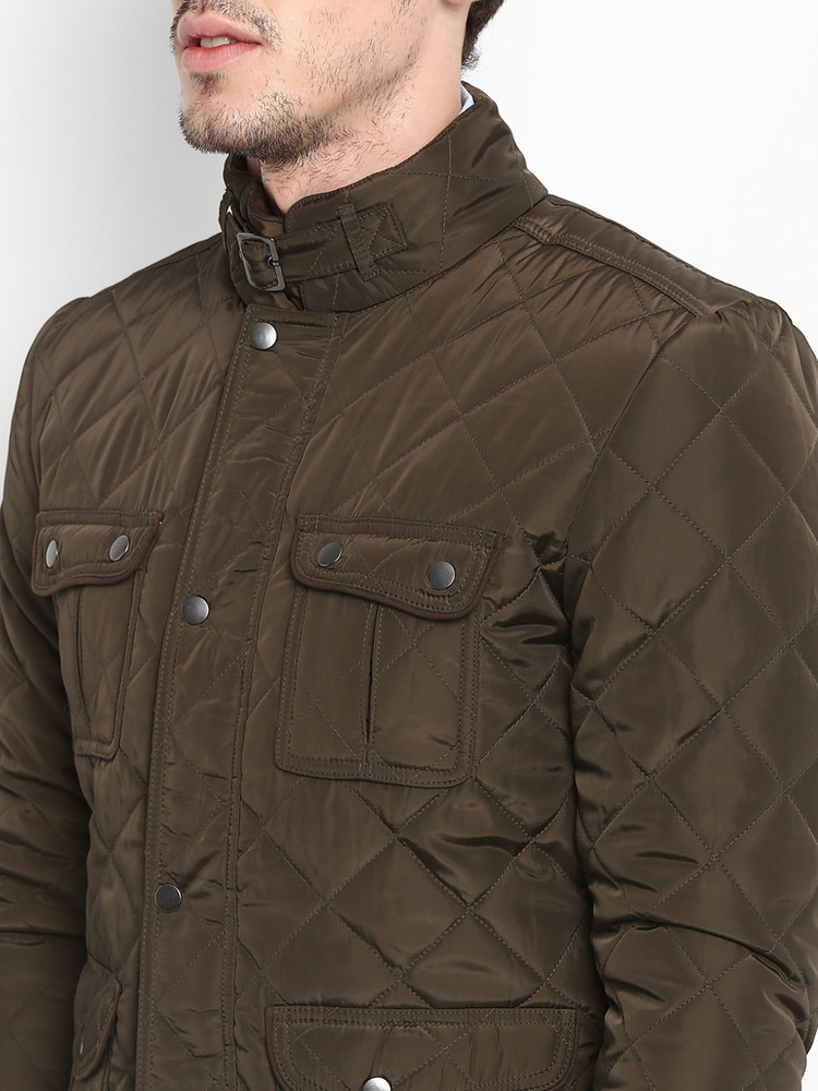 Red tape quilted store jacket