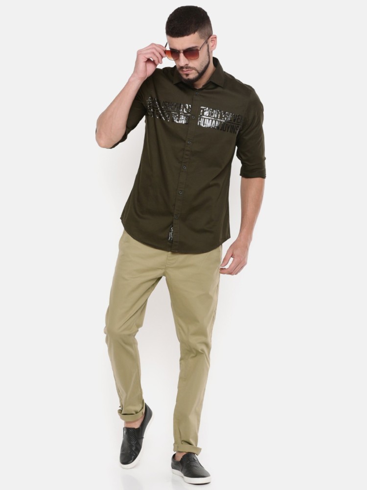 Buy Being Human Tobacco Cotton Trousers for Men Online  Tata CLiQ