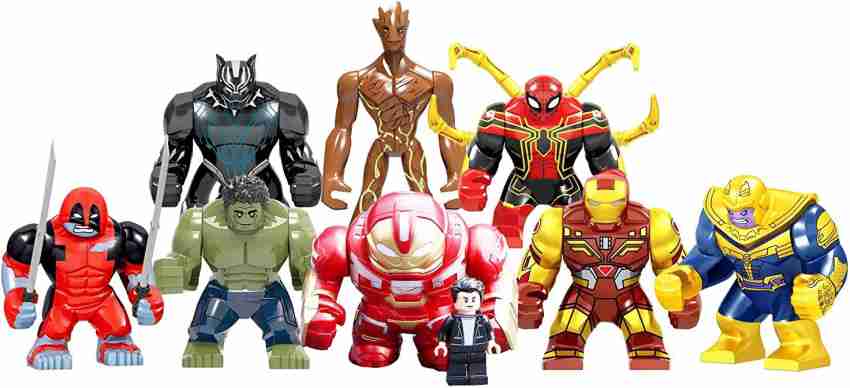  Marvel Avengers Action Figures - Iron Man, Hulk, Black