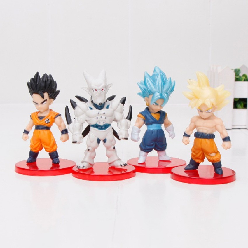 8pcs/set Dragon Ball Z Son Goku Building Blocks Mini Anime Cartoon Action  Toy Figure Assemble Bricks Toys For Children Gifts