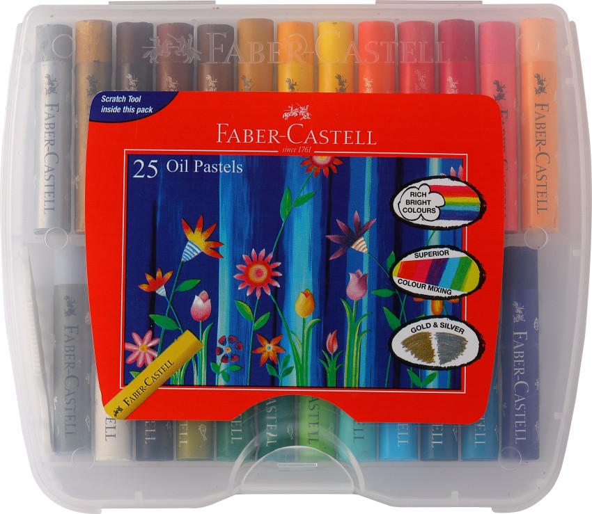 Round Faber-Castell 15 Oil Pastels, Packaging Type: Box at best