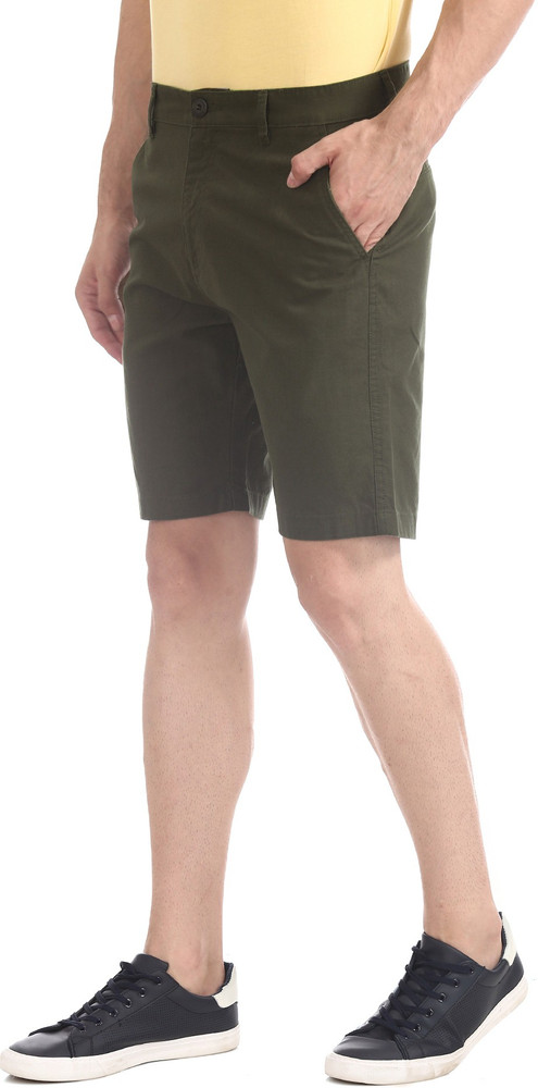 RUGGERS Solid Men Green Cargo Shorts Buy RUGGERS Solid Men Green