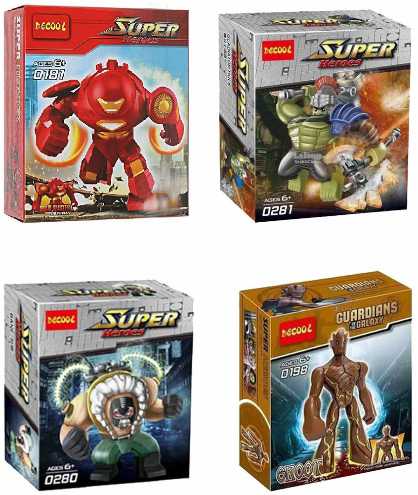 LEGO Marvel Super Heroes GROOT figures compared 