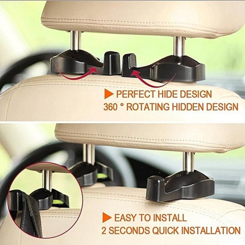 2 Pieces Car Headrest Hooks Universal Vehicle Back Seat Headrest