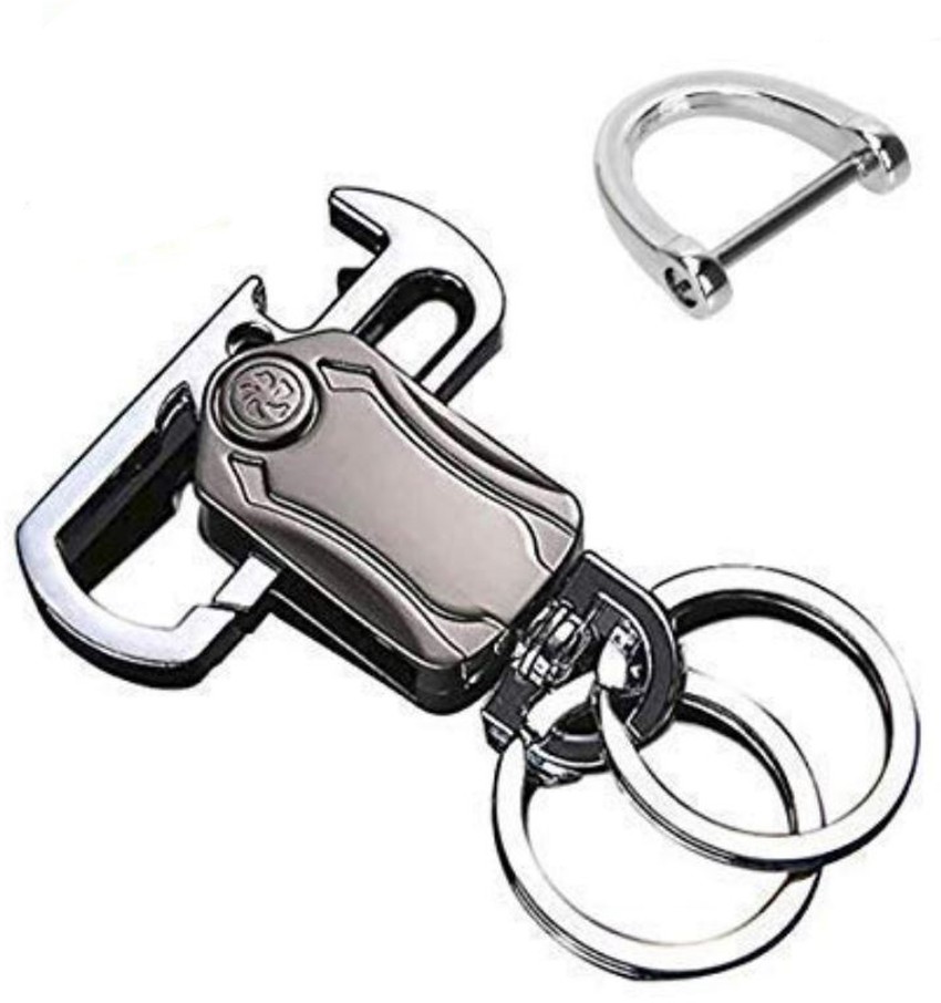 Key Chain Flashlight, Jobon Zinc Alloy Car Keychain with 2 Modes LED Light, Key  Rings for Men, Women, Car Decorations, Perfect Christmas Gifts (Gray) :  : Fashion