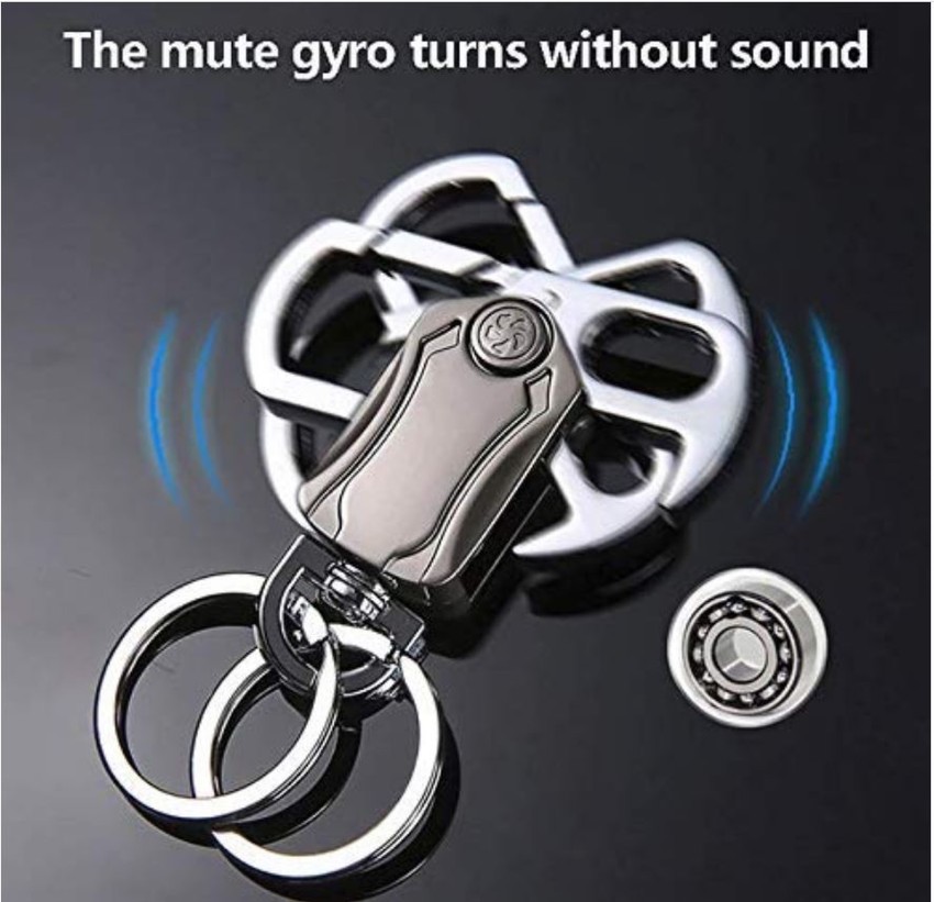 A2S2 Car Auto Spinner Keychain Keyring Retractable Multi-Function Spinner  Car Key Chain Men's Business Style (Spinner Keychain with One D Shape Car  Key Holder) : : Fashion