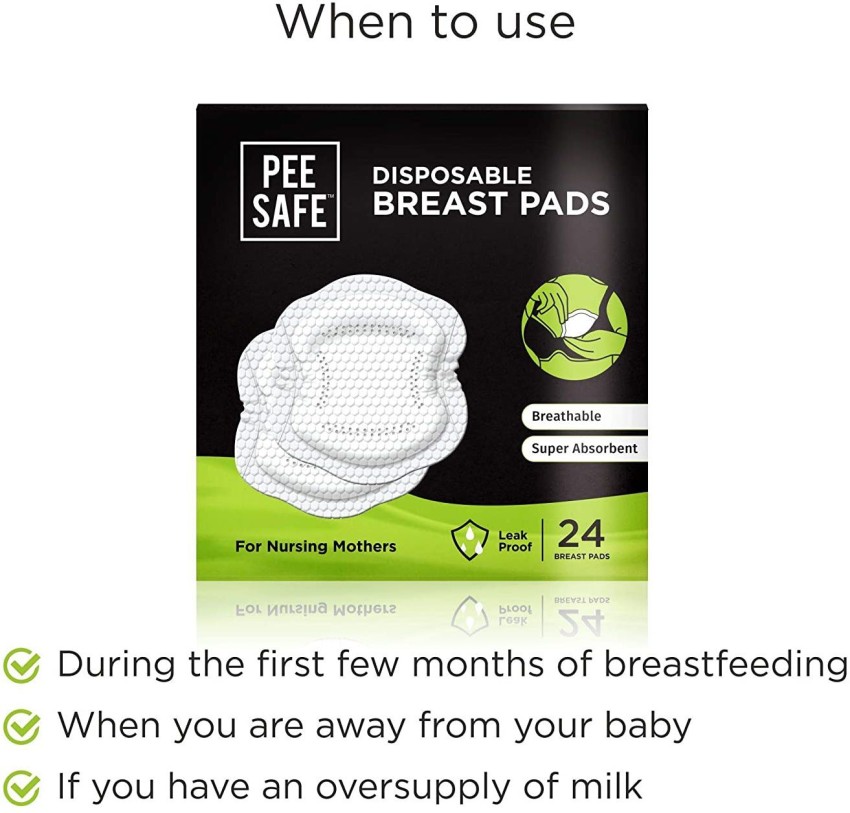 Disposable Breast Pads - 24 Pads, Pee Safe