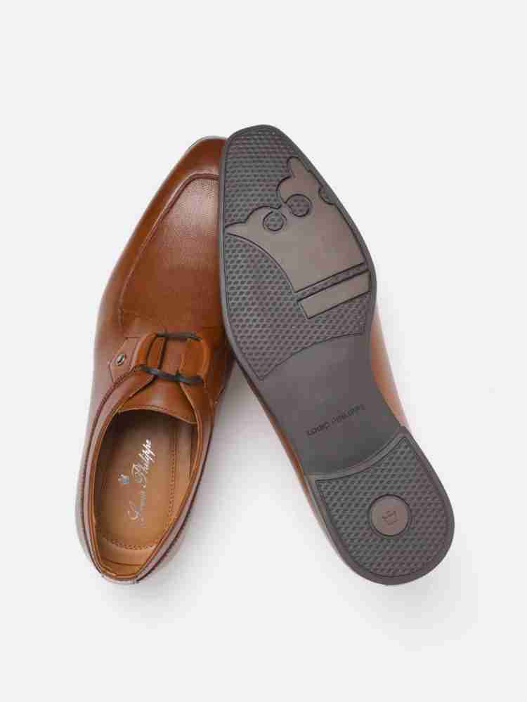 Louis Philippe Textured Brown Derbies: Buy Louis Philippe Textured Brown  Derbies Online at Best Price in India