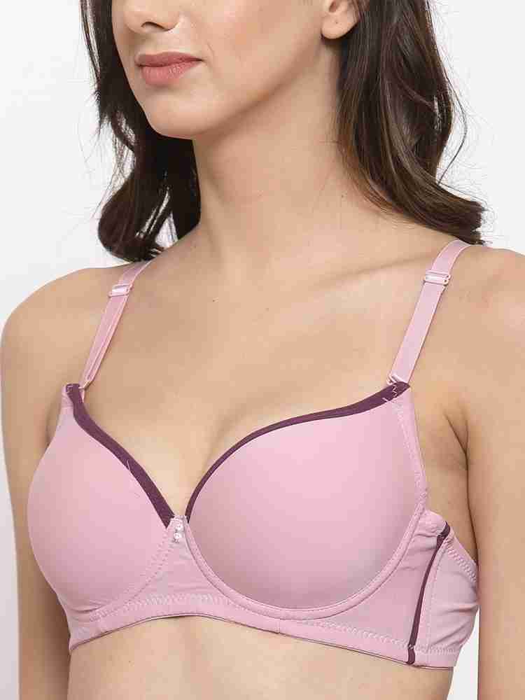 Zivame Cuppa Contrast Push Up Wired Low Coverage Bra-Purple