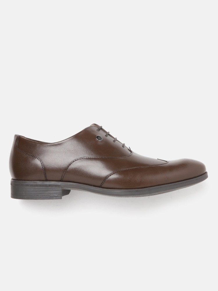 Louis Philippe Men's Brown Oxford Shoes