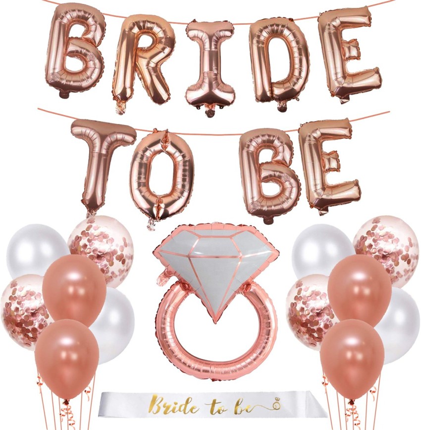 Rose Gold Bride To Be Balloon Set, Bachelorette Party Decorations