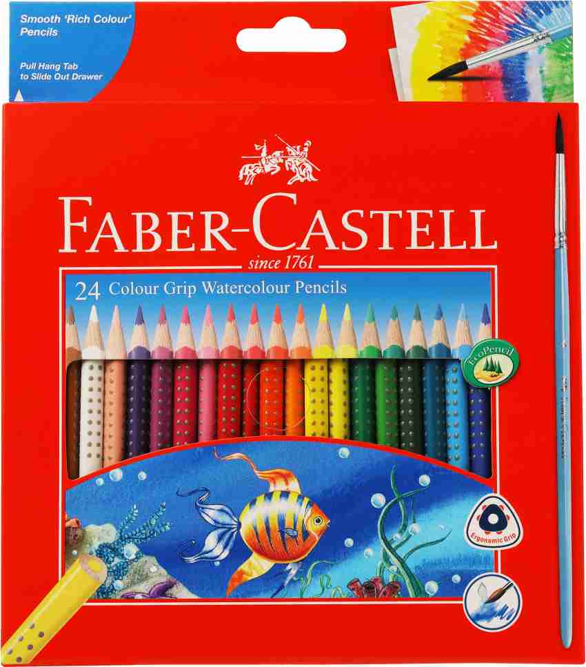 FABER-CASTELL 24 Triangular Shaped Color Pencils 