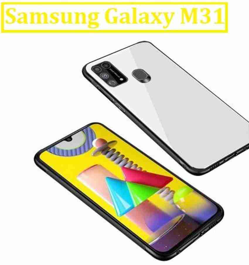 Samsung m31 glass back best sale cover
