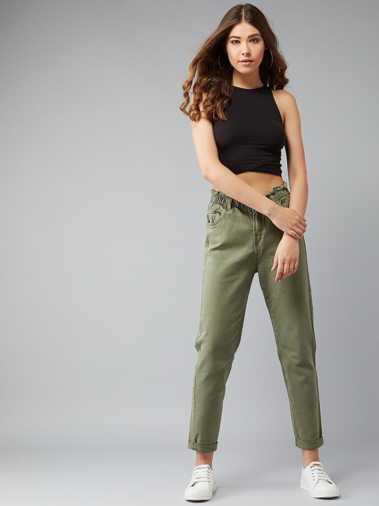 KOTTY Regular Women Green Jeans - Buy KOTTY Regular Women Green