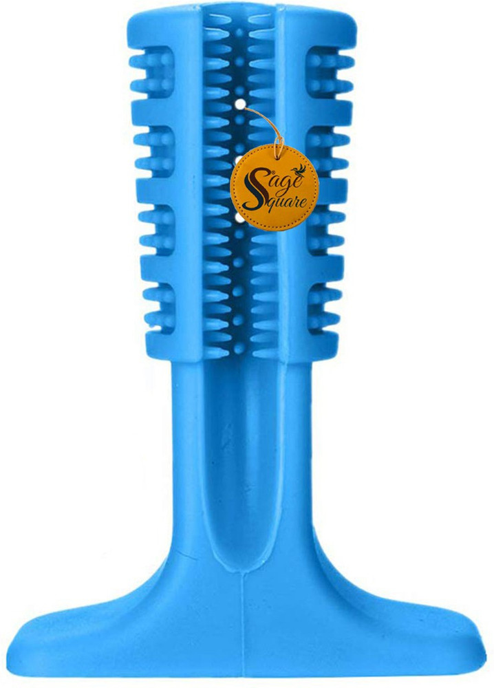 Sage Square Dog Toothbrush Stick Dog Teeth Clean Tooth Brushing Stick for Dogs Oral Care Dental Care Natural Rubber Non Toxic Dog Pet Chew Toys Rubber Chew Toy For Dog Price in India