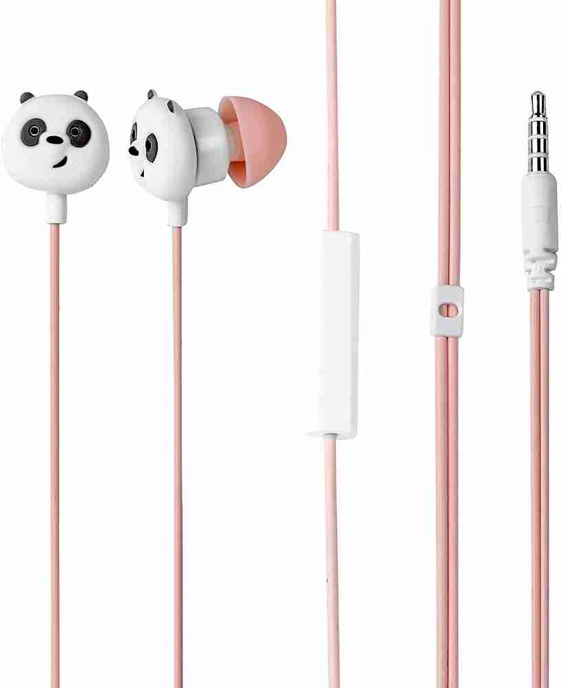 MINISO We Bare Bears In Ear Headphones with Microphone Earphone