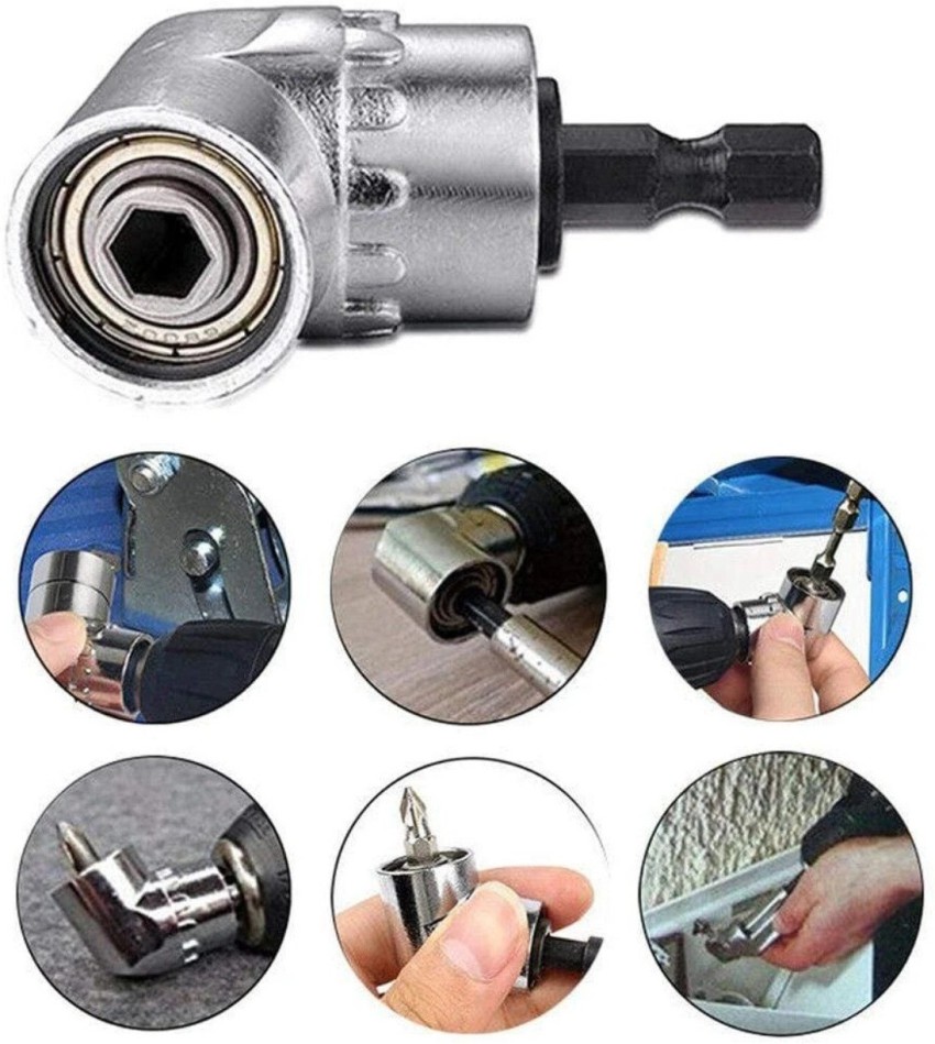 AT Health 105 Degree Right Angle Drill Drive Adapter for Drill Bits or  Screwdriver Attachments 1/4 Inch Hex Shank Socket Set Tool 105 Degree Right  Angle Drill Drive Adapter for Drill Bits or Screwdriver Attachments Price  in India - Buy AT Health 105