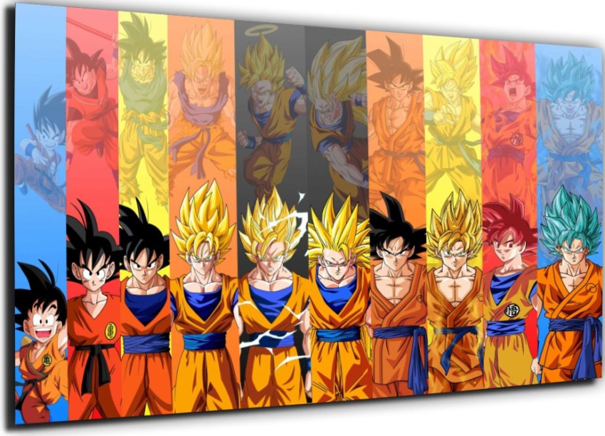 Dragon Ball Goku Blue Full Body 12inx18in Poster Free Shipping