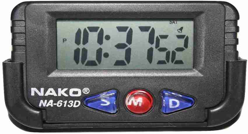Electronic digital Car clock automobile mini vehicle Watch NAKO 613d  Portable Pocket Alarm Clock with alarm clock