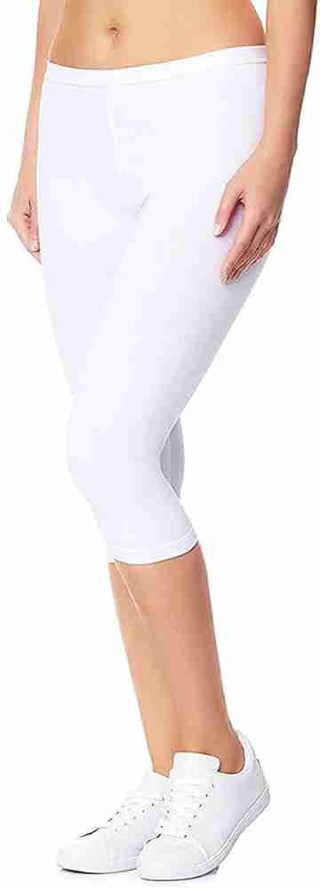 parisidh cotton white capri XL 5 Women White Capri - Buy parisidh cotton white  capri XL 5 Women White Capri Online at Best Prices in India