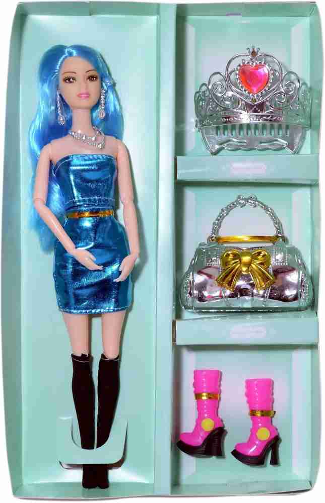 blue colour doll