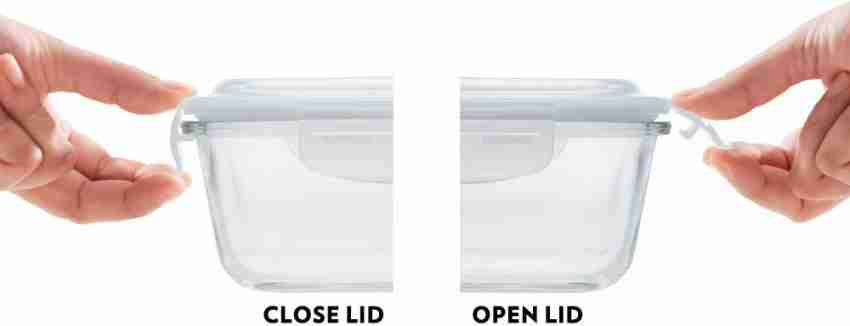 Borosil Set of 3 Pcs Prime Glass Lunch Box Of 400 ML Each Are Microwave Safe