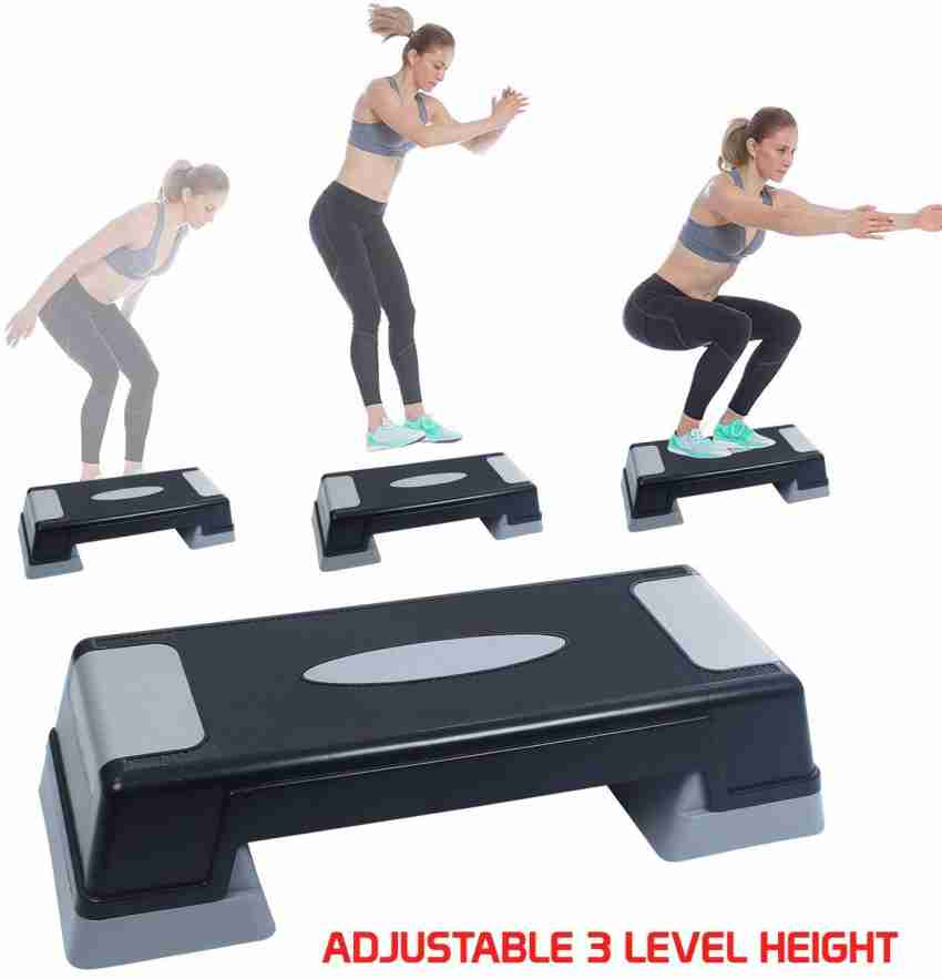 Aerobic Stepper 3 Height Adjustable Step Fitness Platform 3 Levels Step  Training 