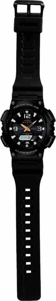 Casio Men's Five Alarm Solar Powered Illuminator Black AQ-S810W-1A2VEF -  First Class Watches™ USA