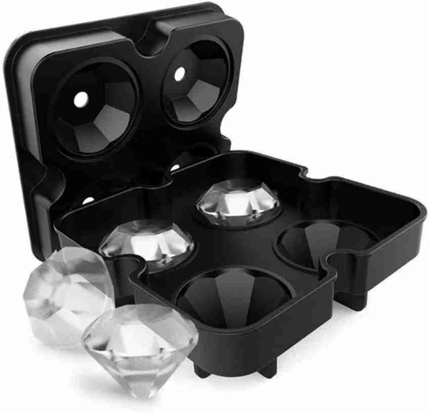 4 -Cup Ice Cube Shot Shape Silicone Shooters Glass Freeze Molds Maker Tray