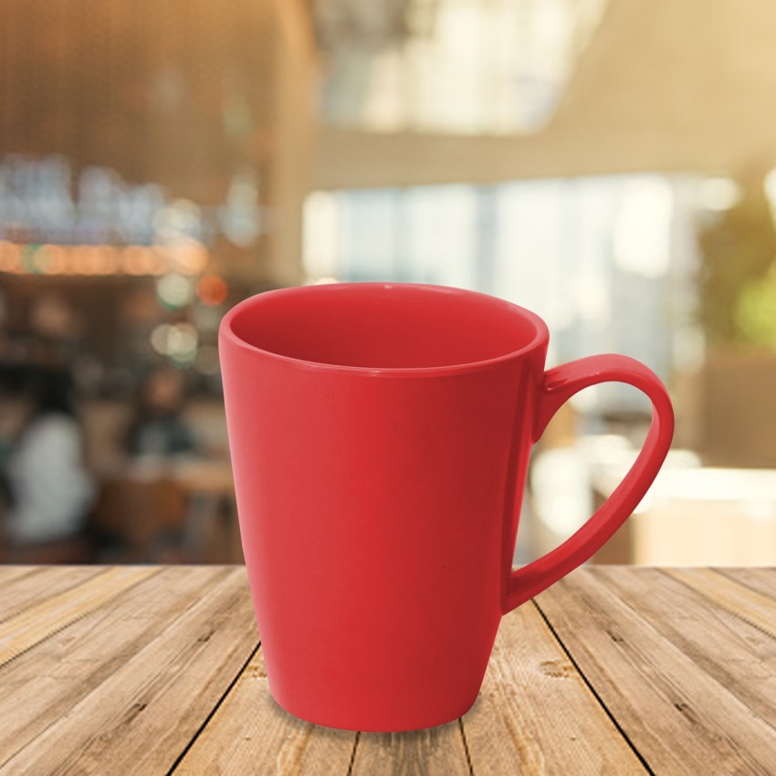 Red Melamine Unbreakable Coffee Mug, 300 ml