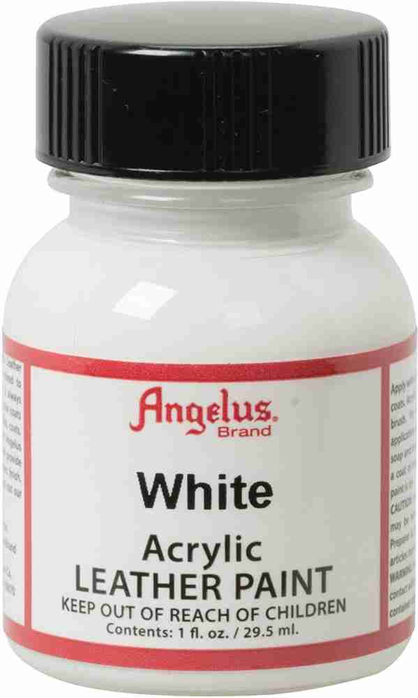 Angelus Acrylic Leather Paint, White, 1 oz.