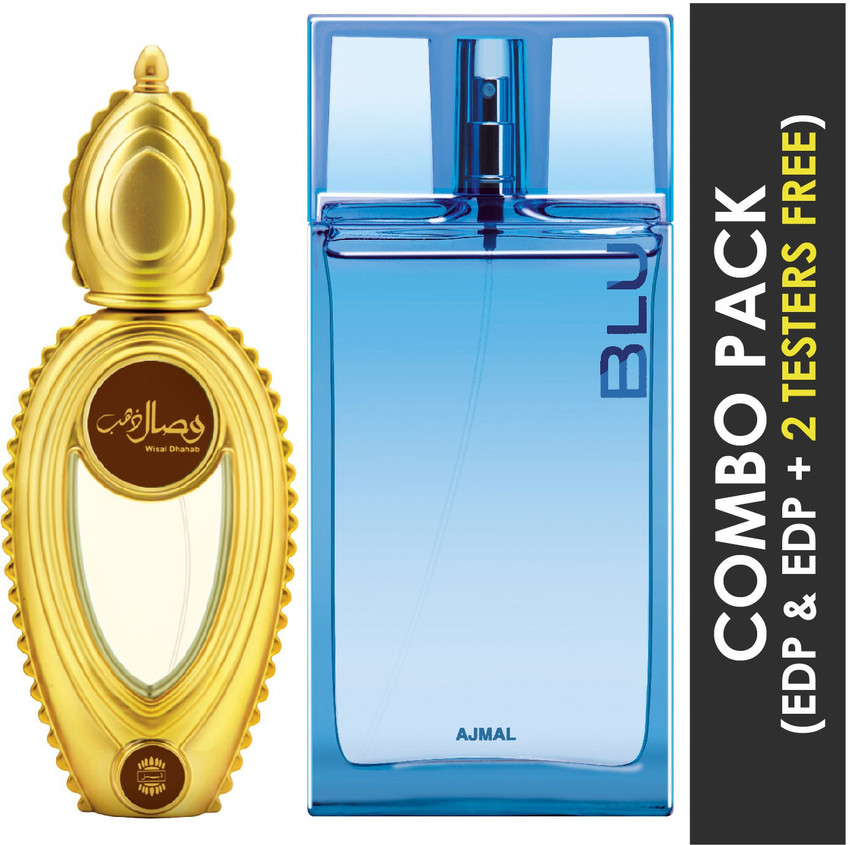Buy Ajmal Wisal Dhahab Fruity Floral and Blu Aquatic Woody 50