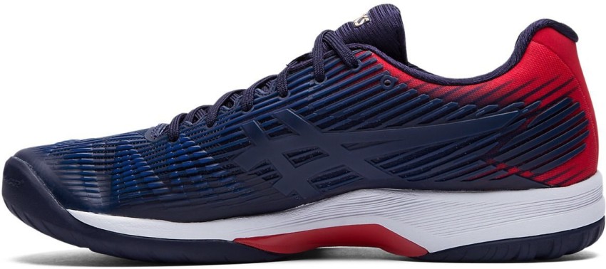 Asics men's solution speed ff tennis shoes peacoat and champagne sale