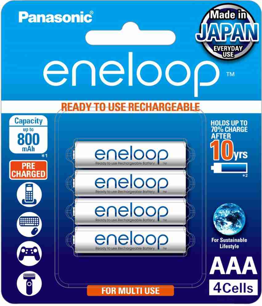Eneloop Rechargeable AAA/4(800Mah),AAA4, LR03, MN2400, at Rs 799/pack, एएए  रिचार्जेबल बैटरी in Bengaluru